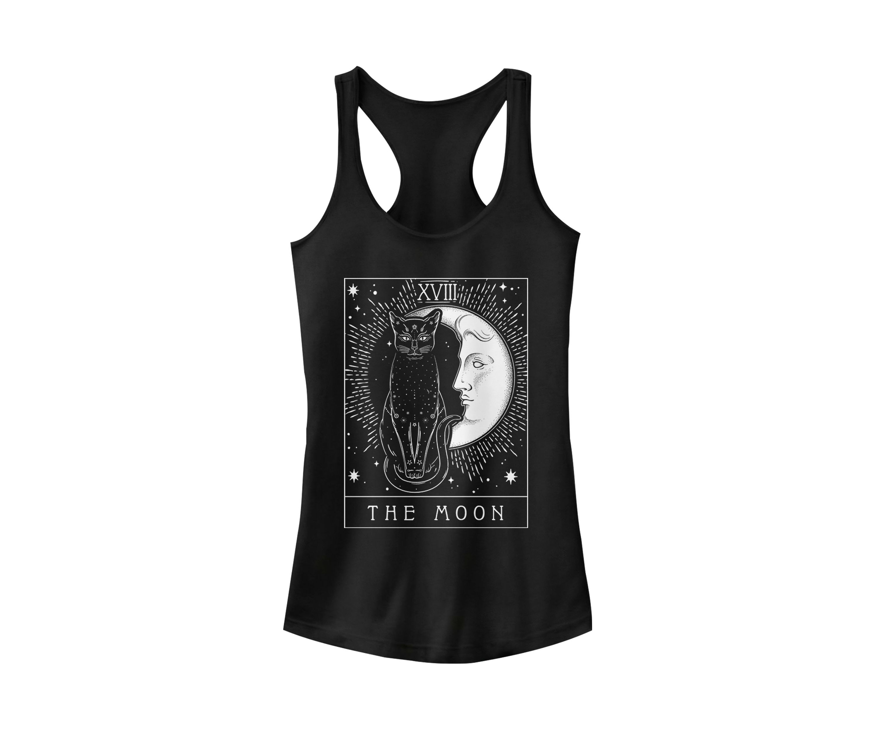 	  Juniors Tarot Moon Tank Top  