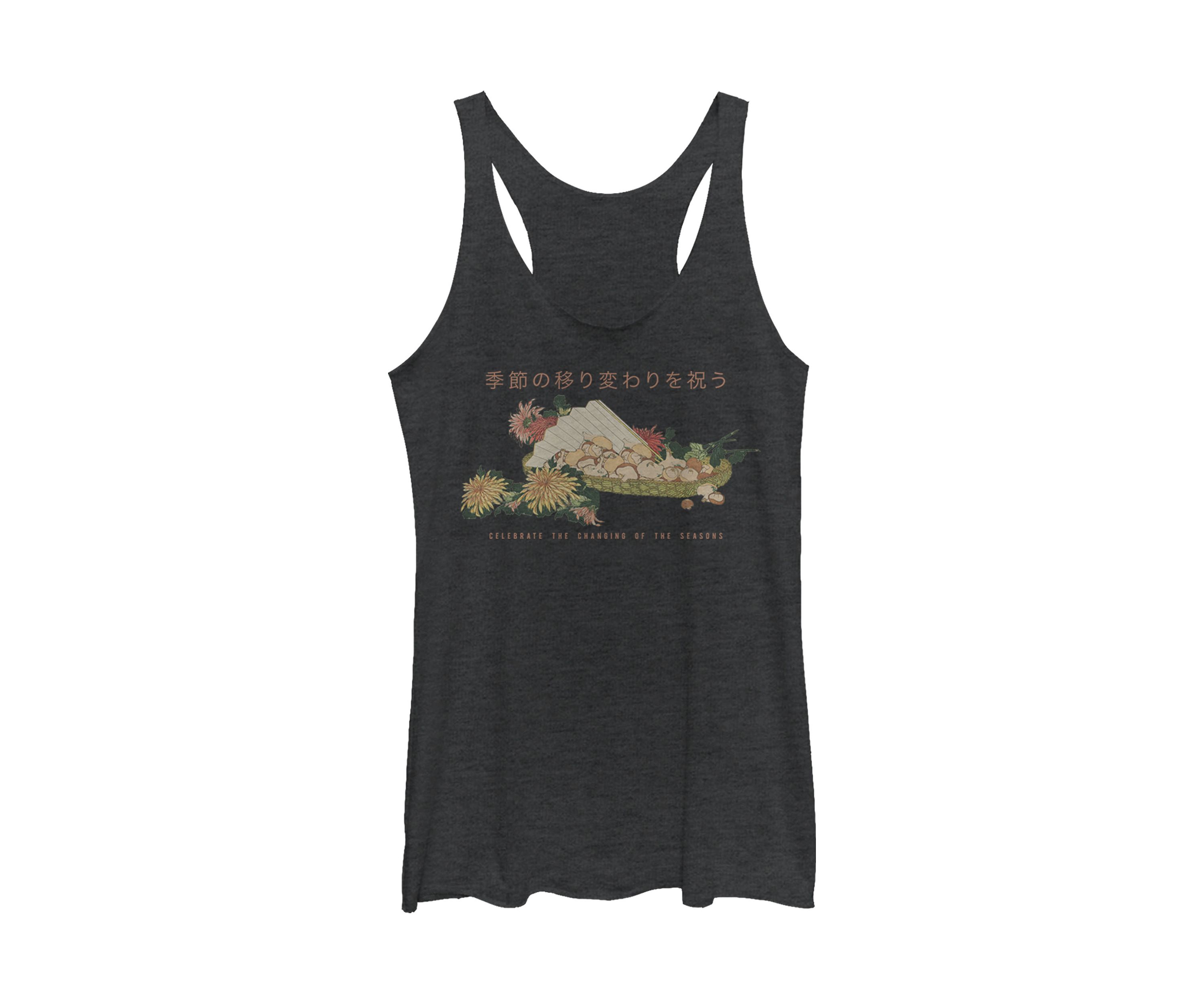 Juniors V-Line Anime Mushrooms Graphic Tank