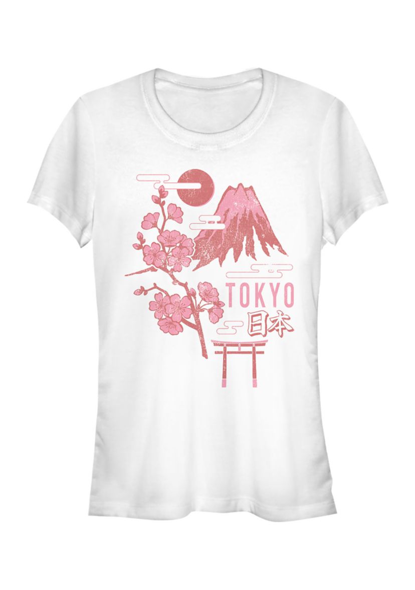 Juniors V-Line Tokyo Japan Graphic T-Shirt