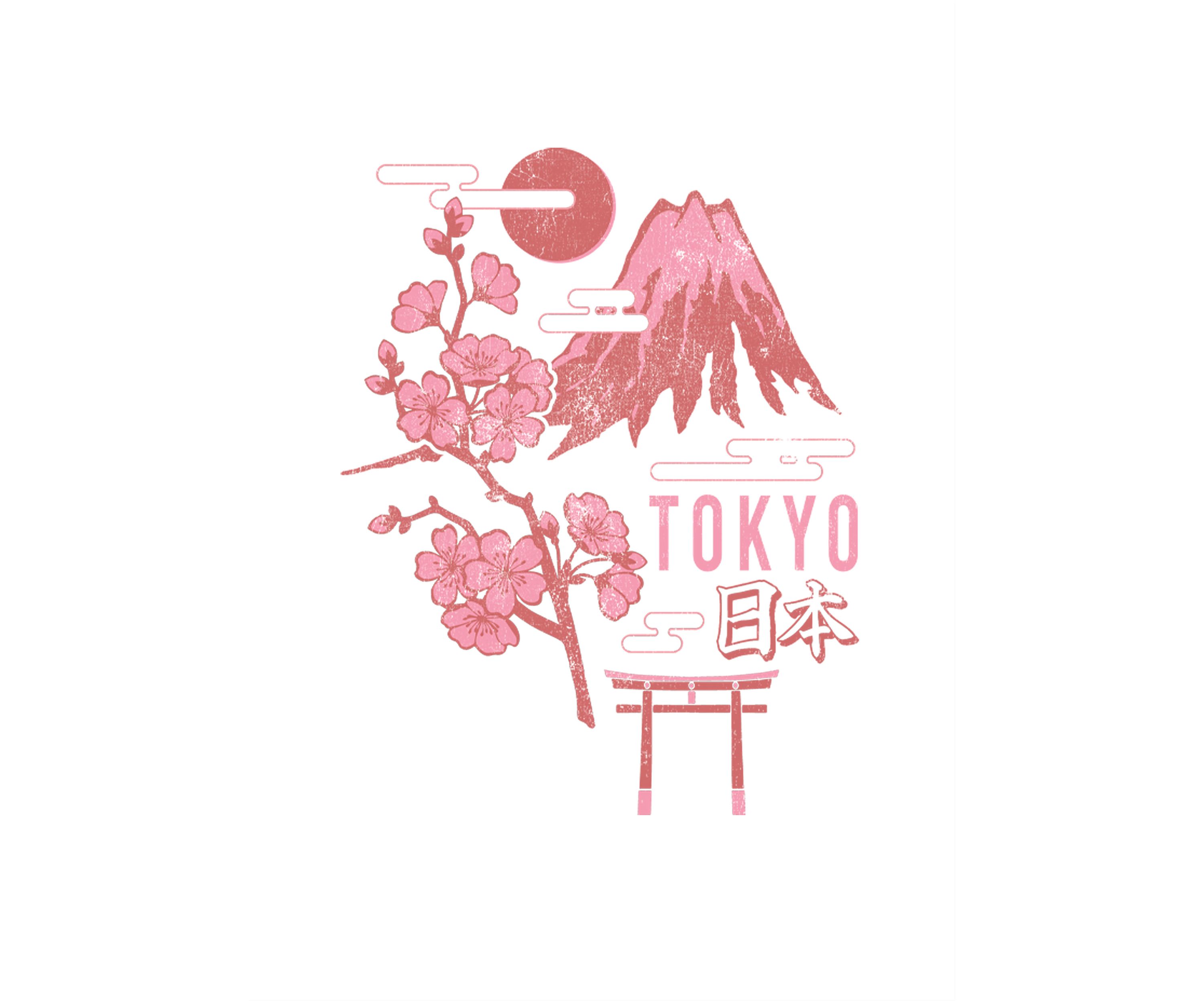 Juniors V-Line Tokyo Japan Graphic T-Shirt