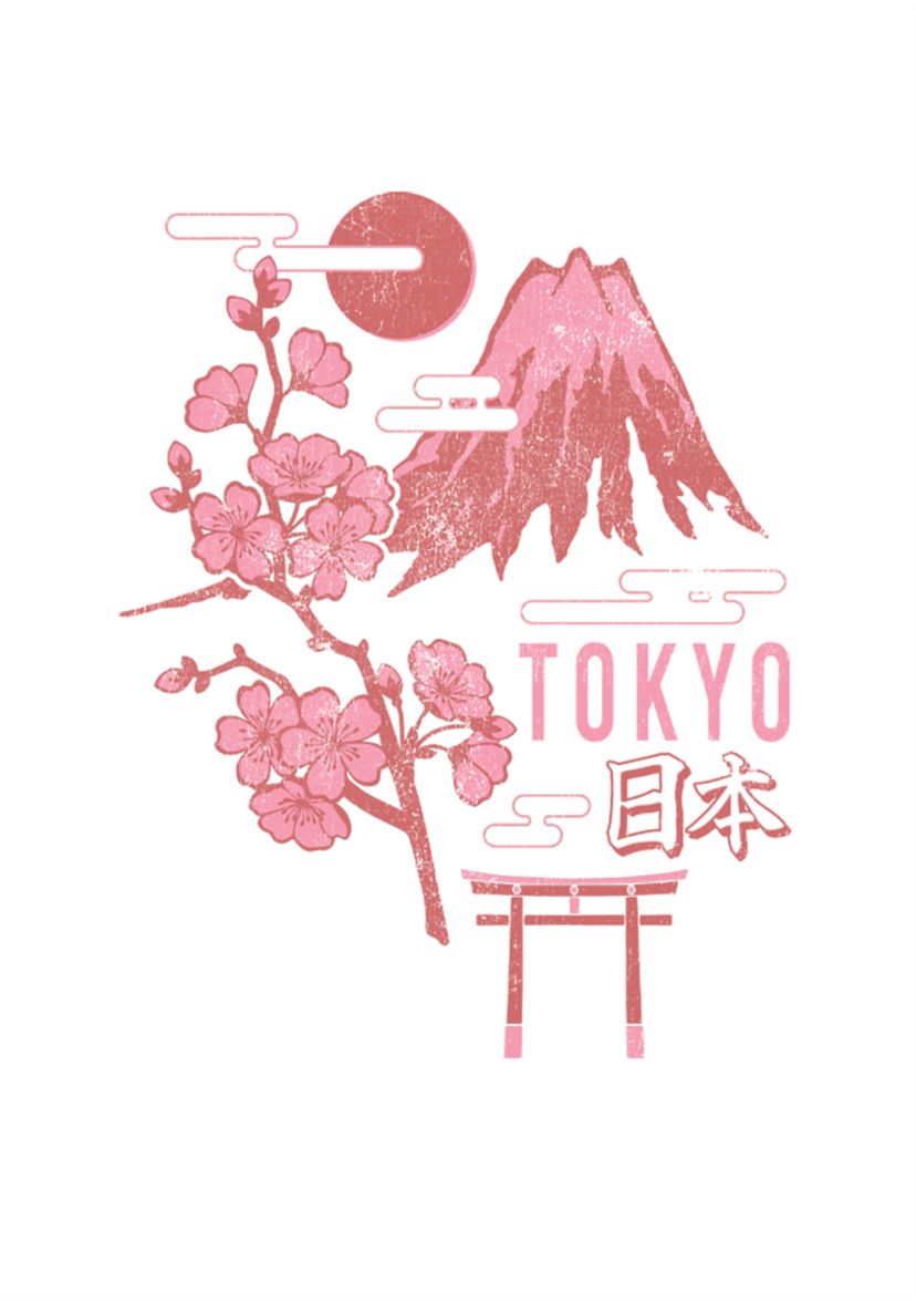 Juniors V-Line Tokyo Japan Graphic T-Shirt