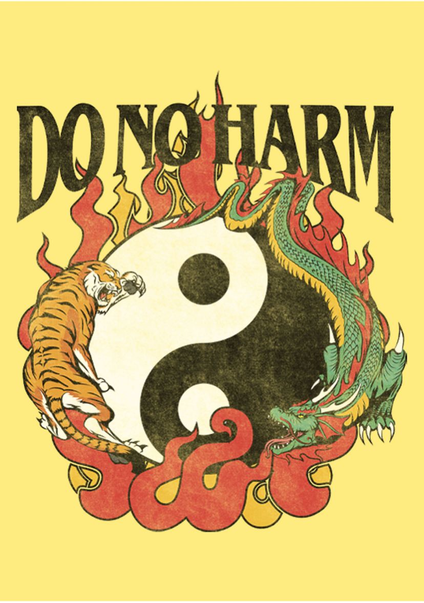 Yin Yang Flame Graphic Tank