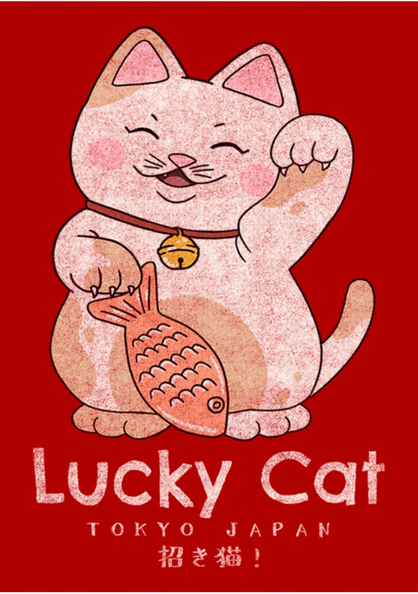 Lucky Cat Graphic T-Shirt