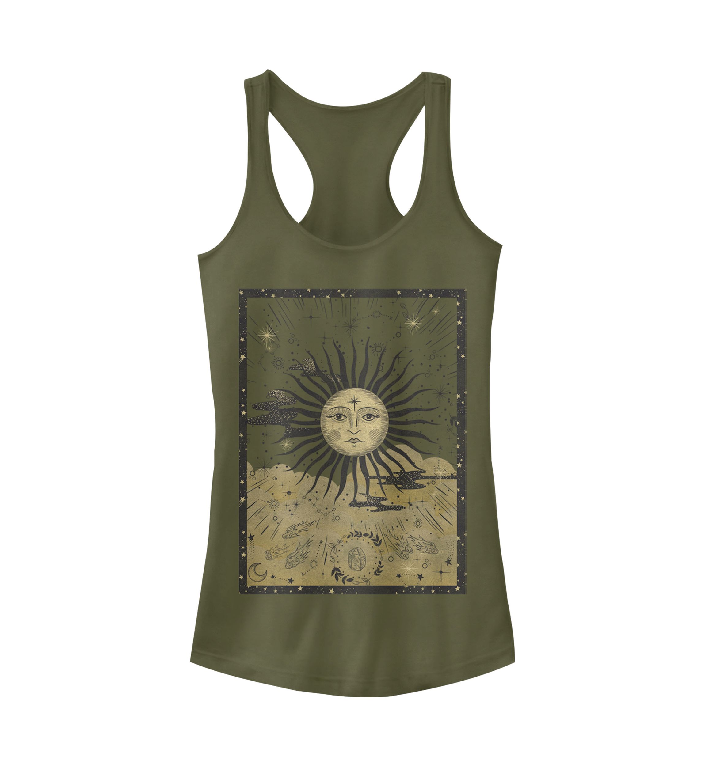 	  Juniors Celestial Tarot Tank Top  