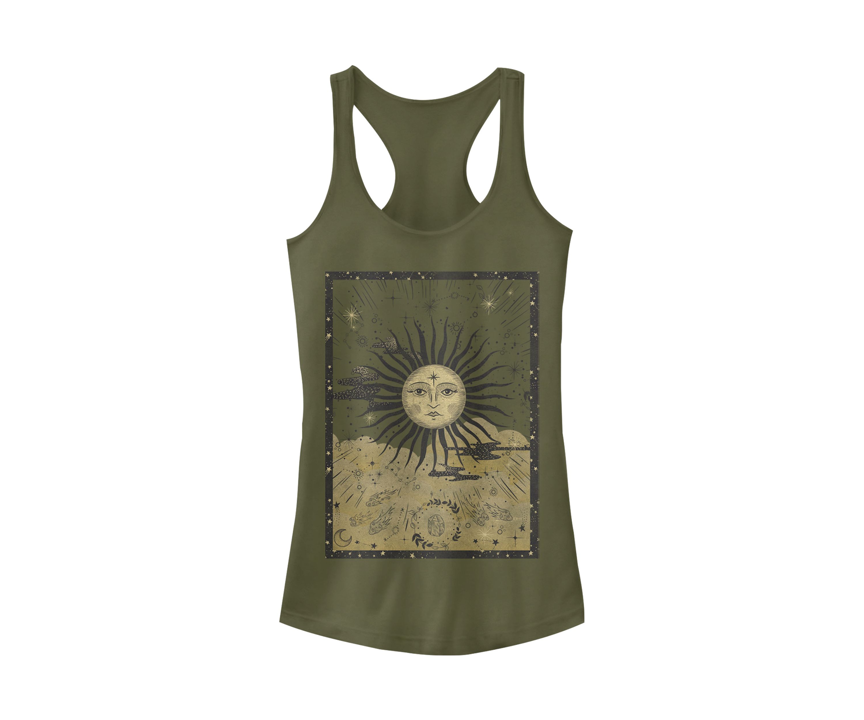 	  Juniors Celestial Tarot Tank Top  