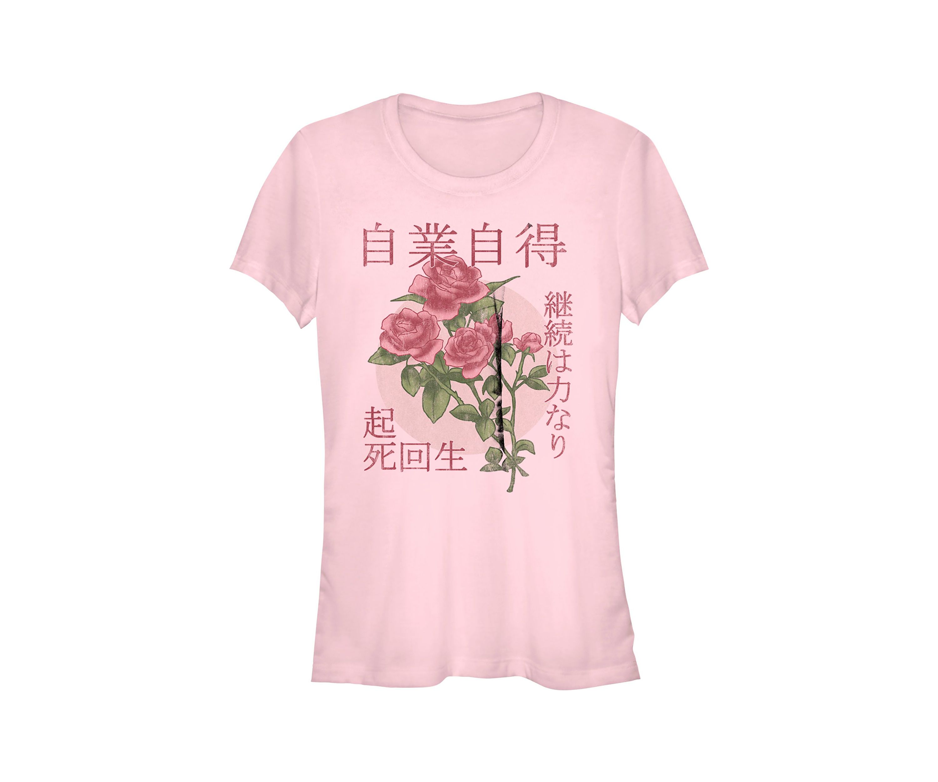 Kanji Flower Circle Graphic T-Shirt