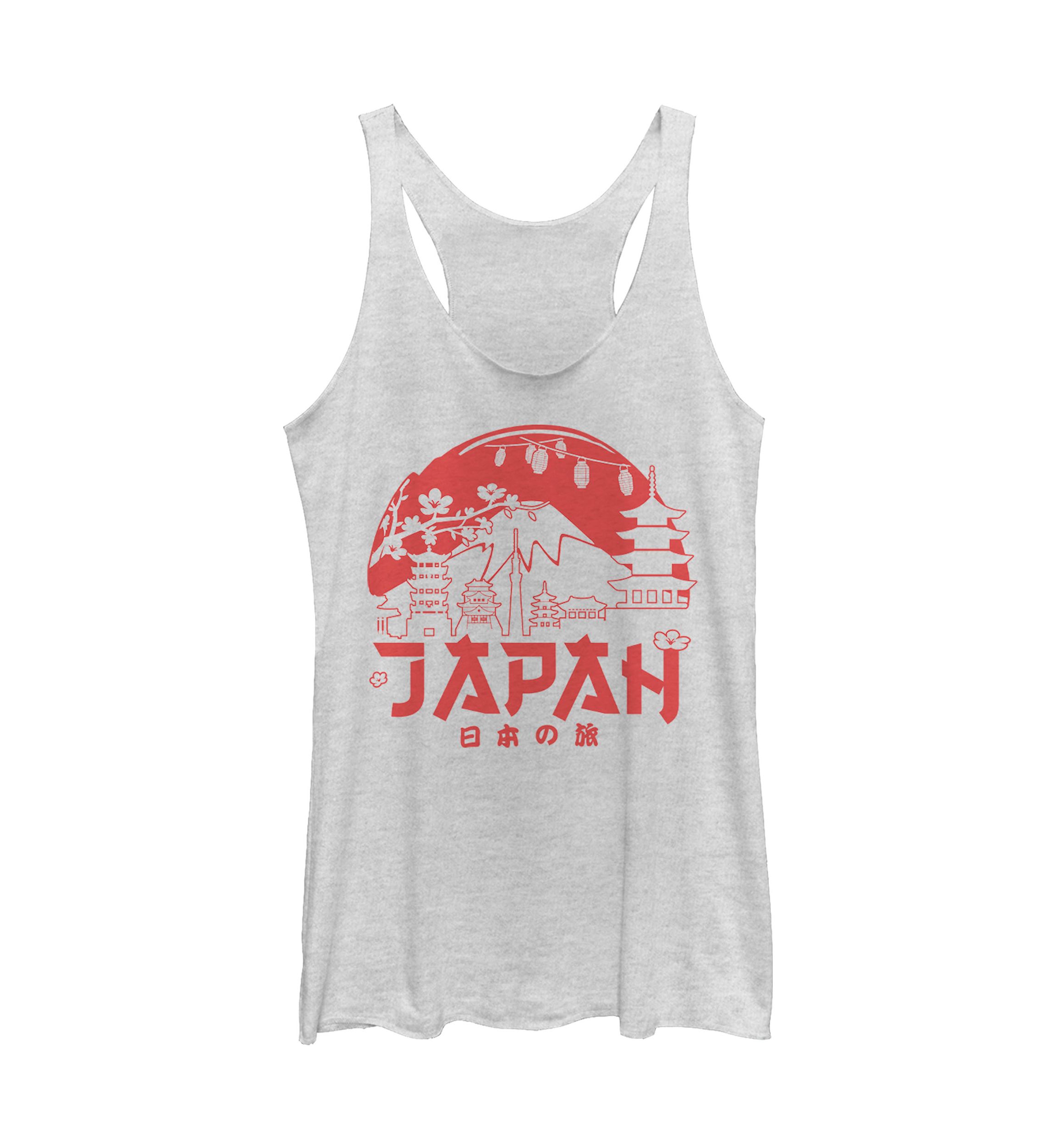 Juniors V-Line Japan Red Sun Horizon Graphic Tank