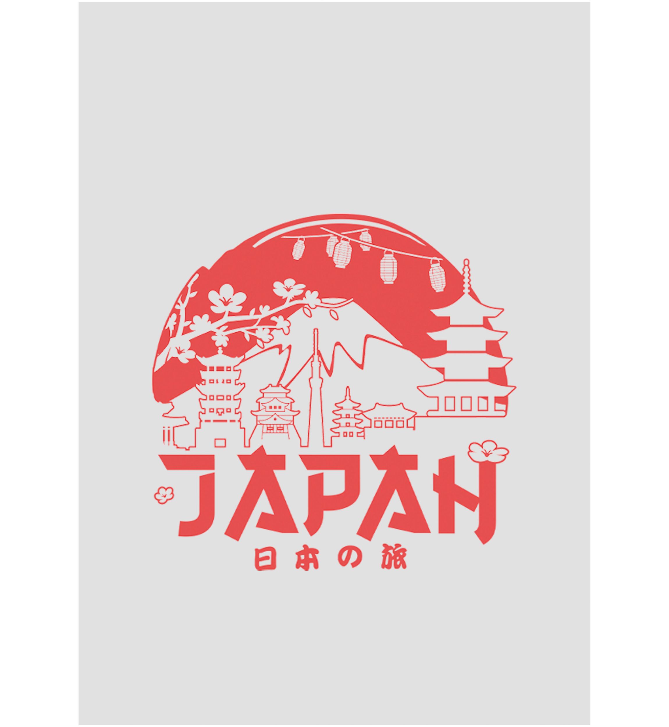 Juniors V-Line Japan Red Sun Horizon Graphic Tank
