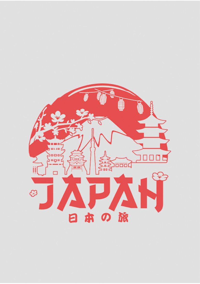 Juniors V-Line Japan Red Sun Horizon Graphic Tank
