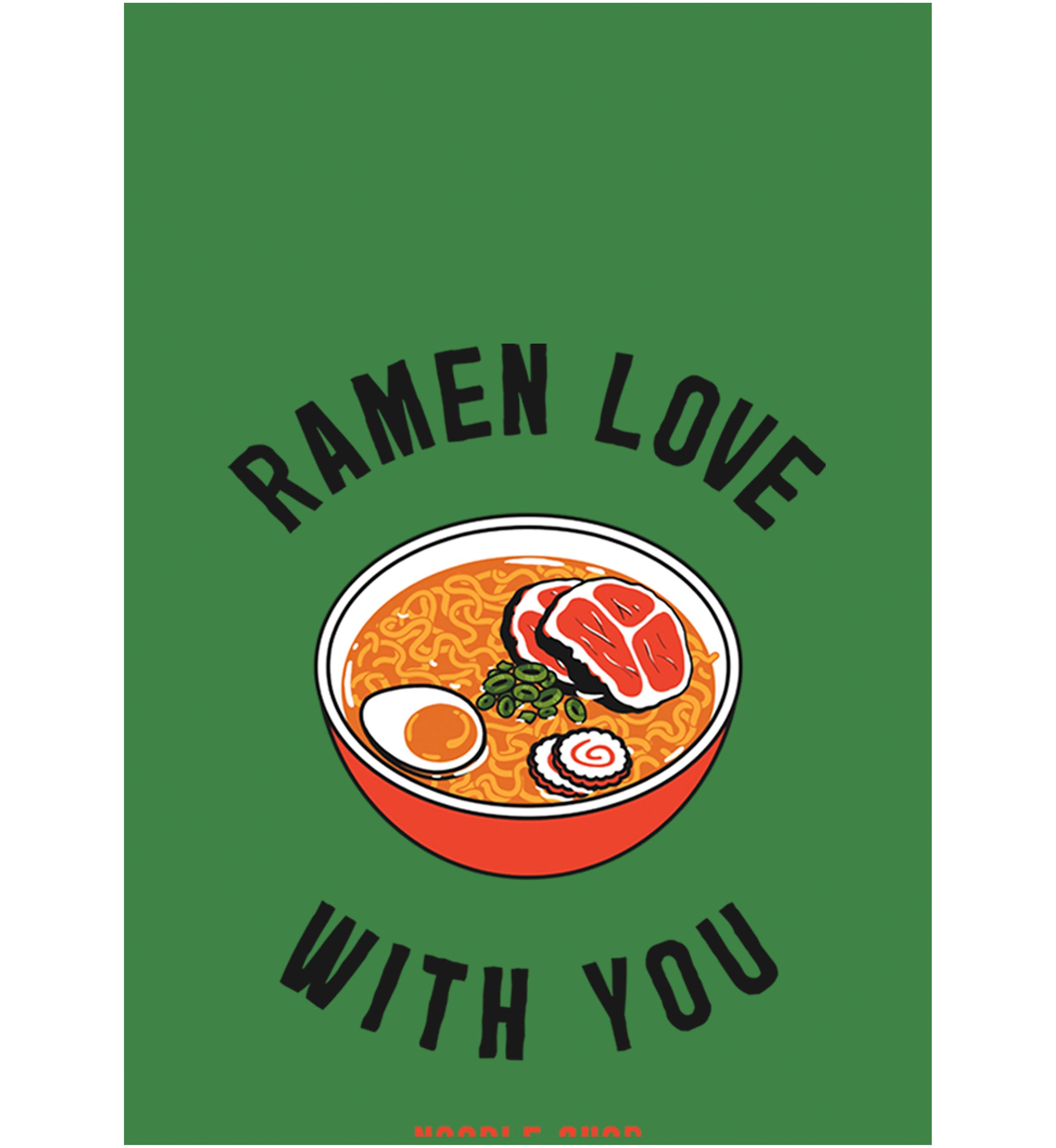 Juniors V-Line Ramen Love Graphic Tank