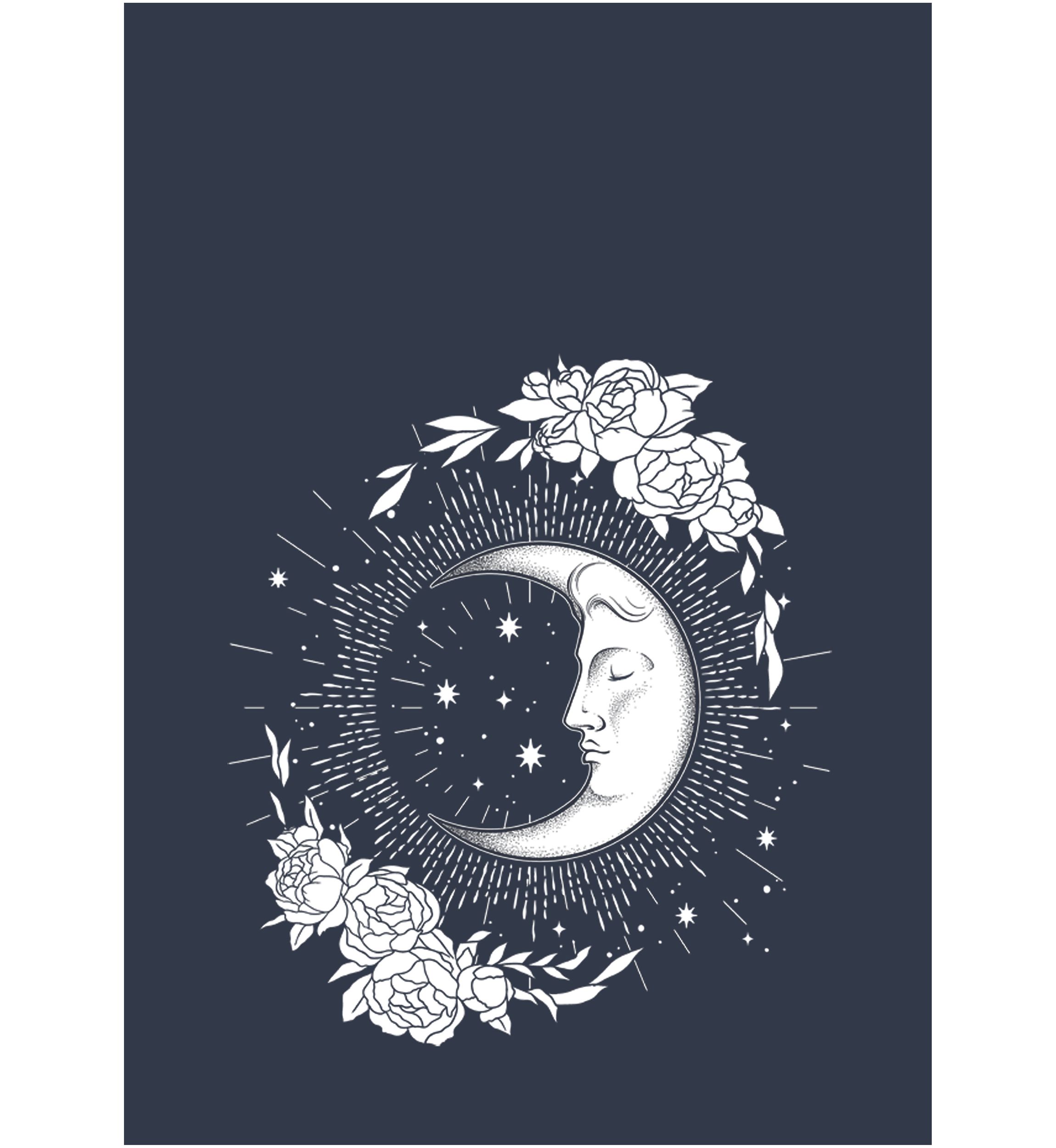Moon and Flowers