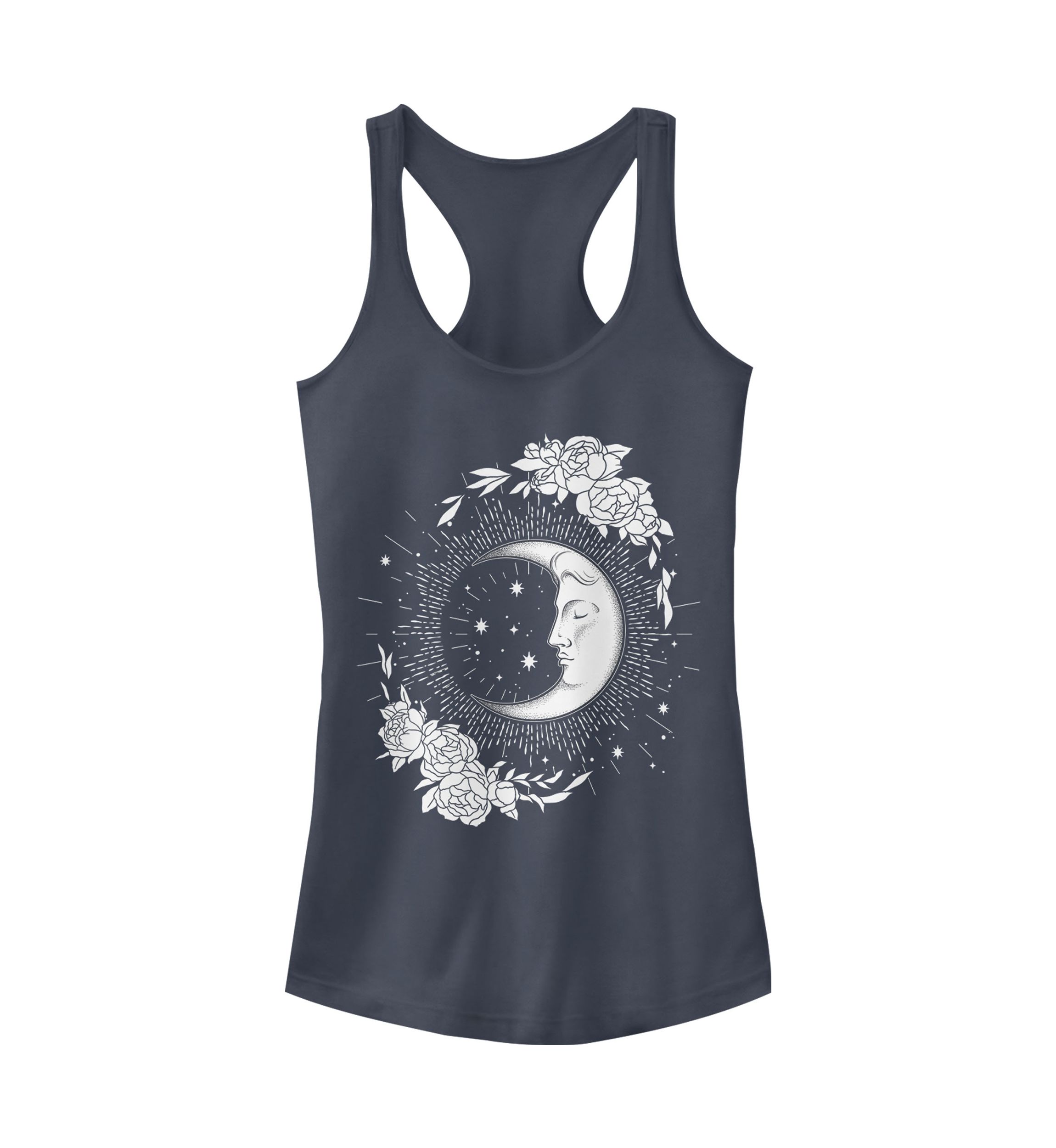 Moon and Flowers Graphic Tank