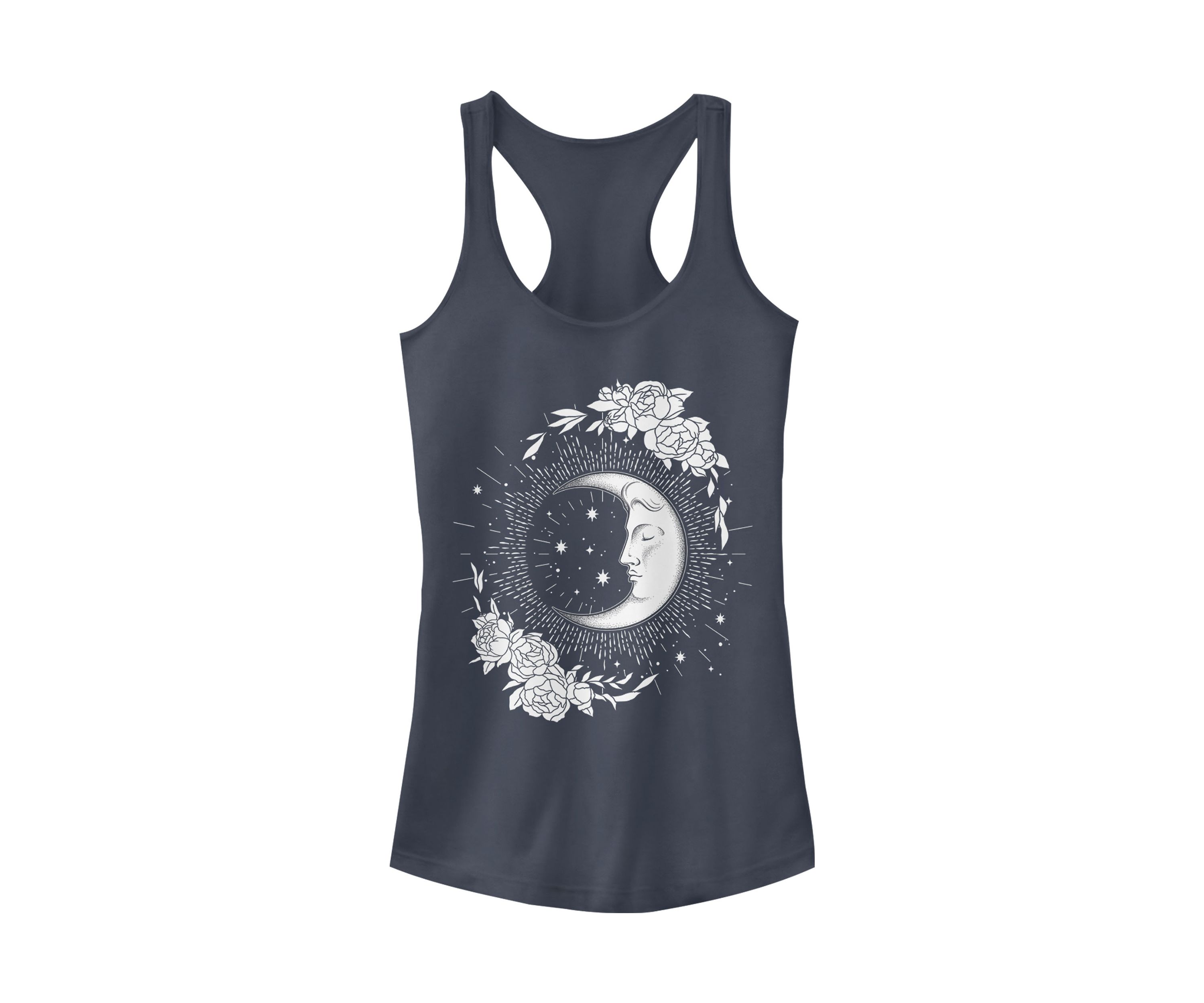 Moon and Flowers Graphic Tank