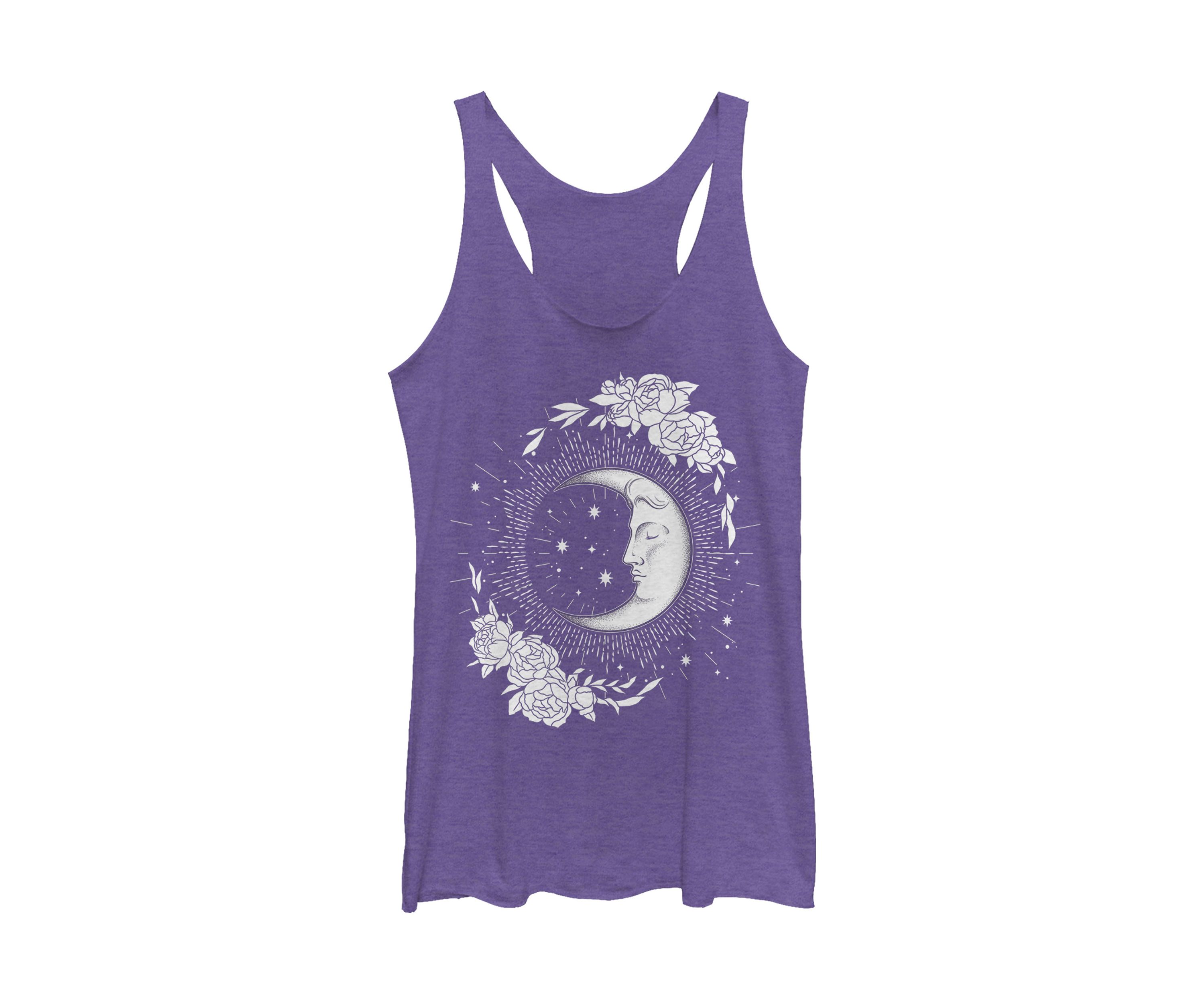Moon and Flowers Graphic Tank