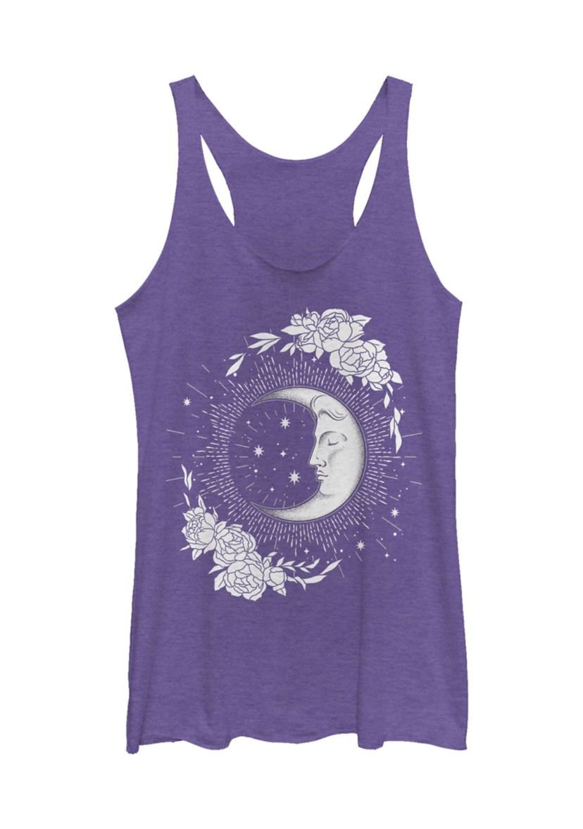 Moon and Flowers Graphic Tank