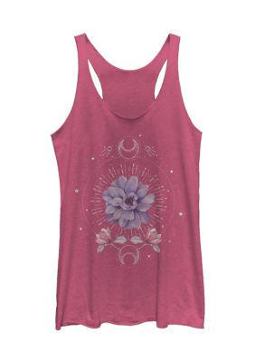 Tom and Jerry Women's FLOWER MOON Graphic Tank Top, Pink, XSmall