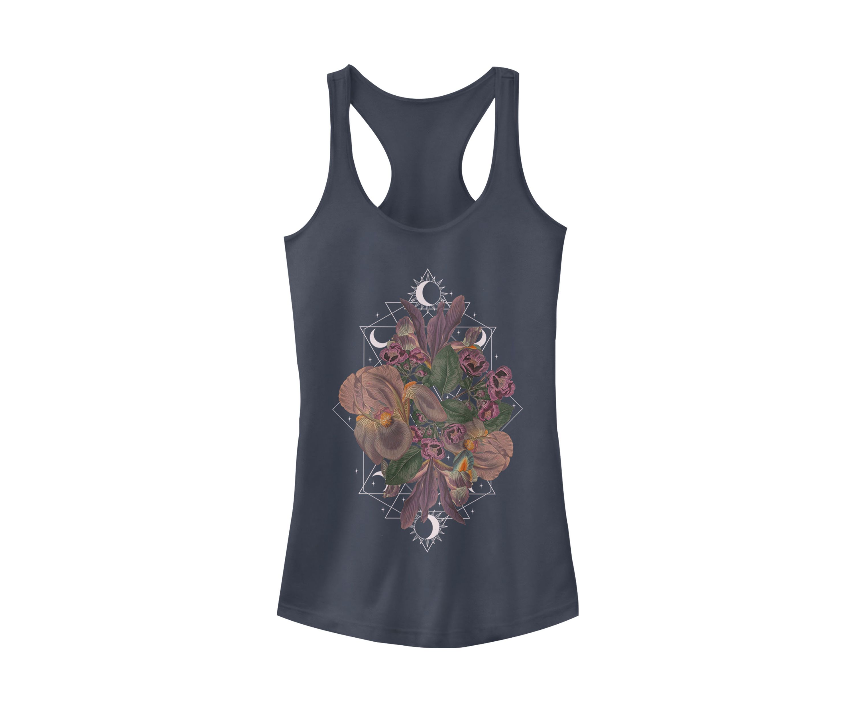 Geometric Floral Graphic Tank