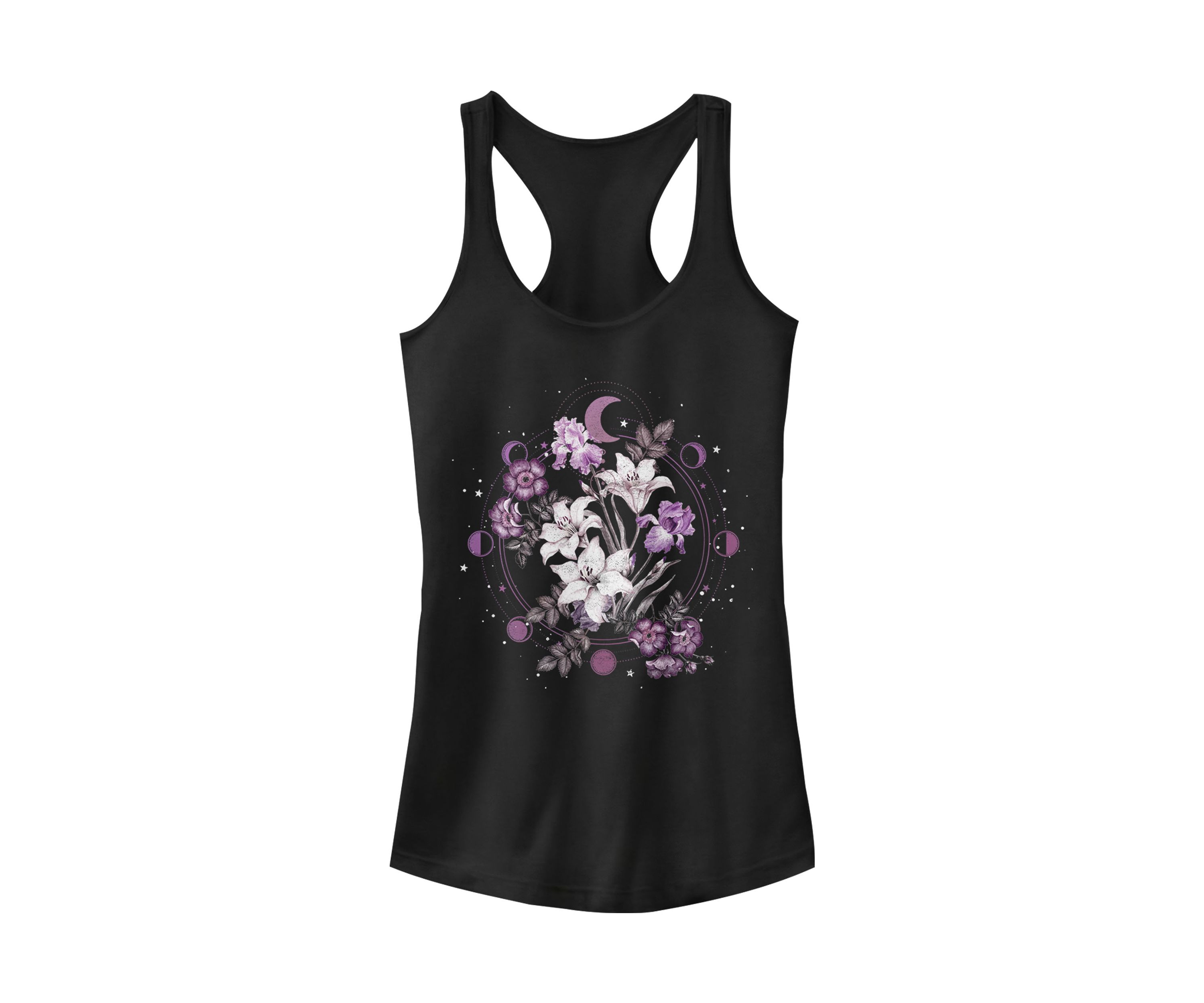 Floral Moon Graphic Tank