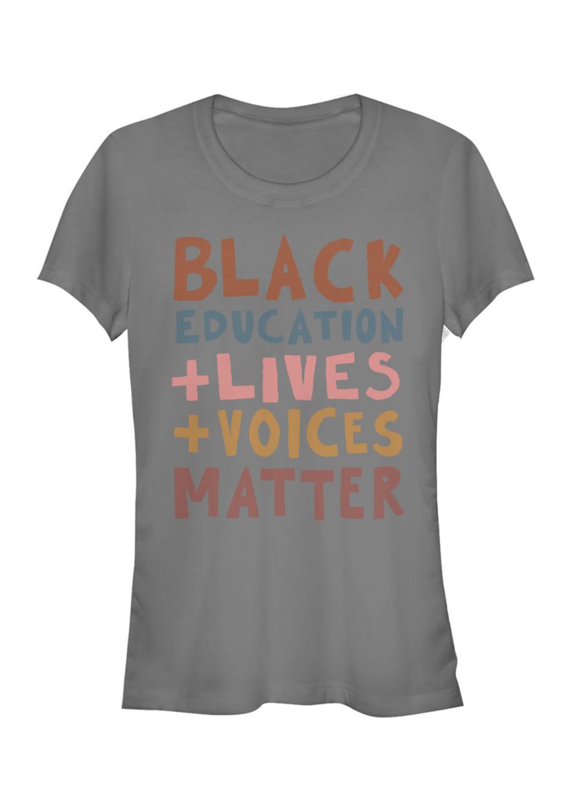 Juniors Black Lives Graphic T-Shirt