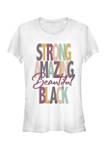 Juniors Strong Amazing Beautiful Black T-Shirt