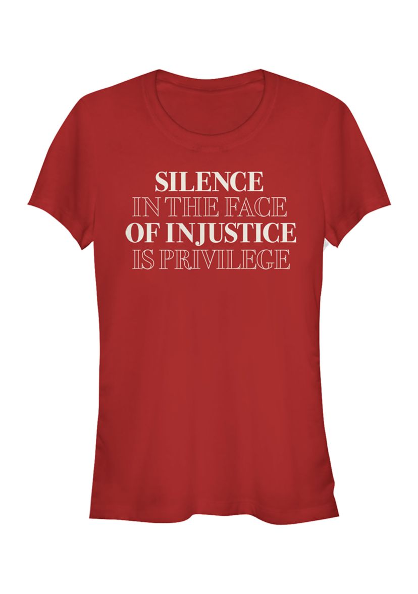 Juniors Silence Is Privilege T-Shirt