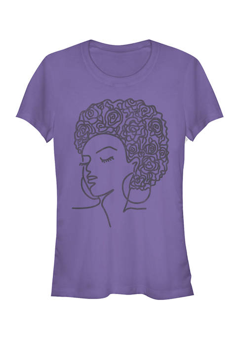 V-Line Juniors Afro Queen Graphic T-Shirt