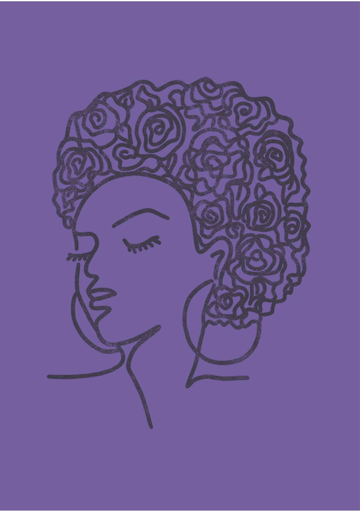 Juniors Afro Queen Graphic T-Shirt