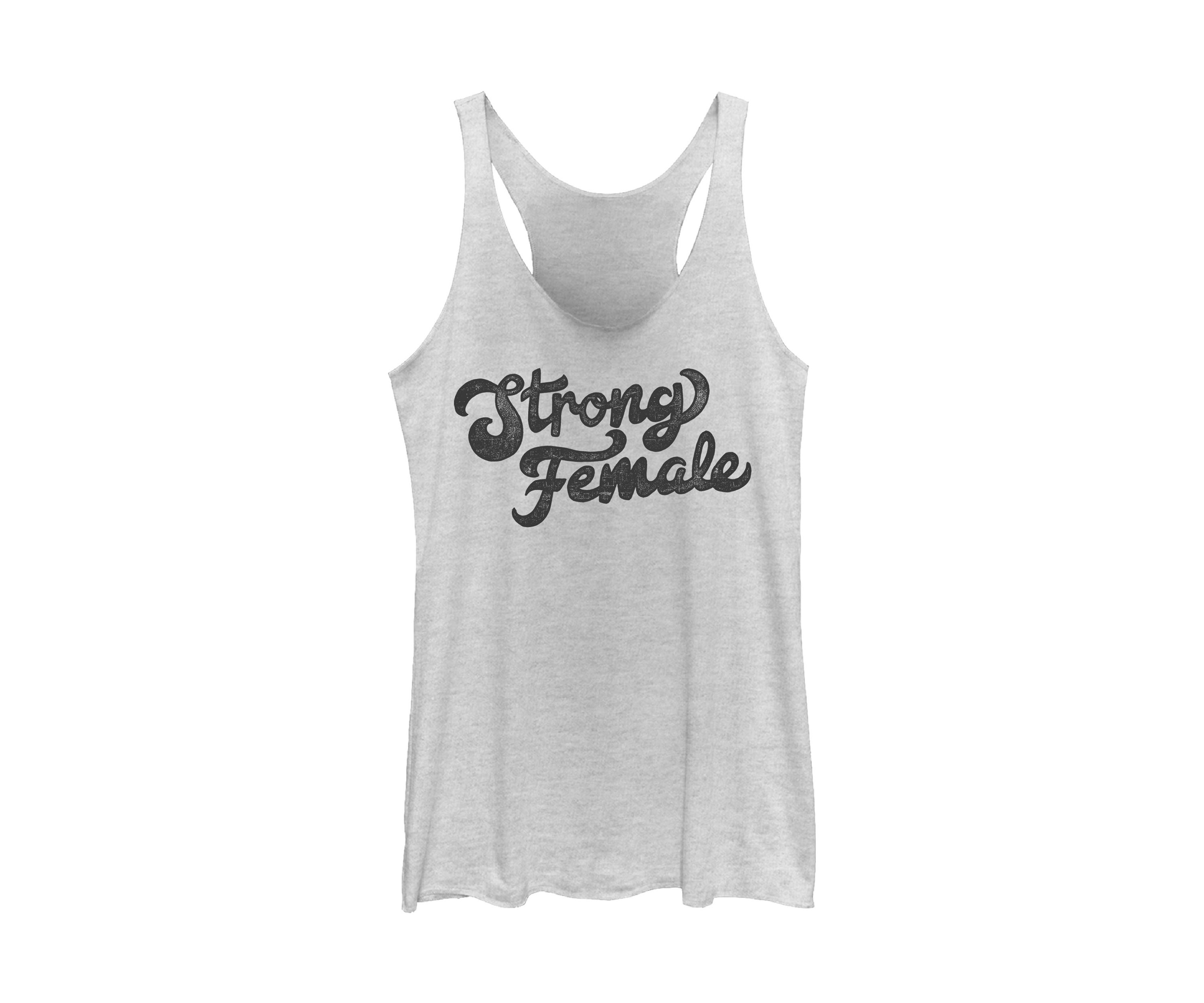 Juniors  Strong Female Retro Graphic Tank