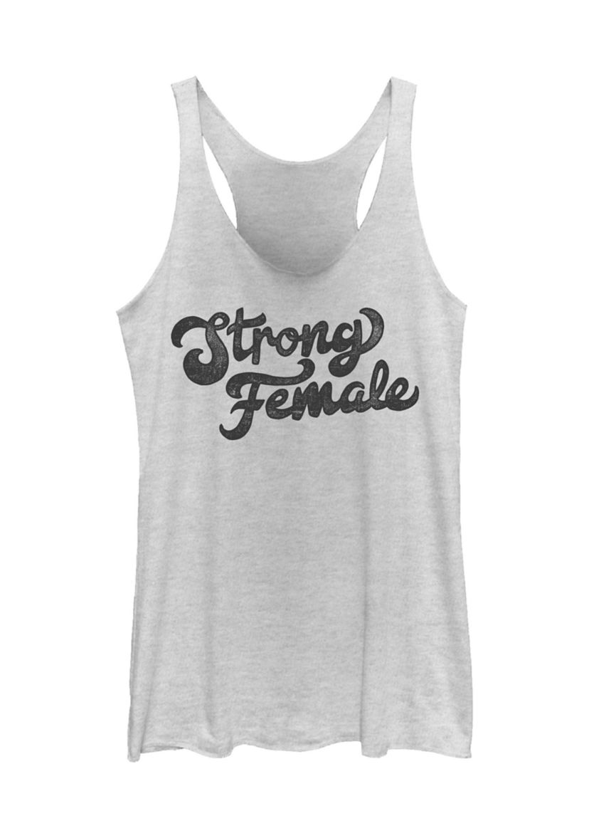 Juniors  Strong Female Retro Graphic Tank