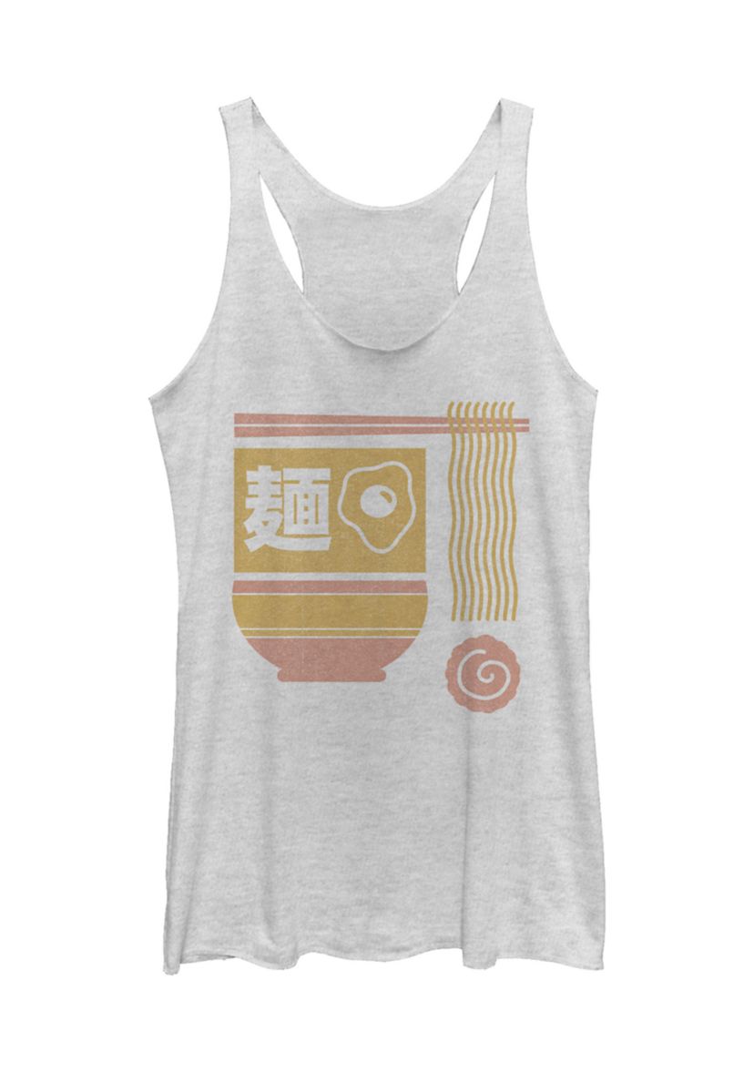 Juniors V-Line Ramen Minimal Graphic Tank