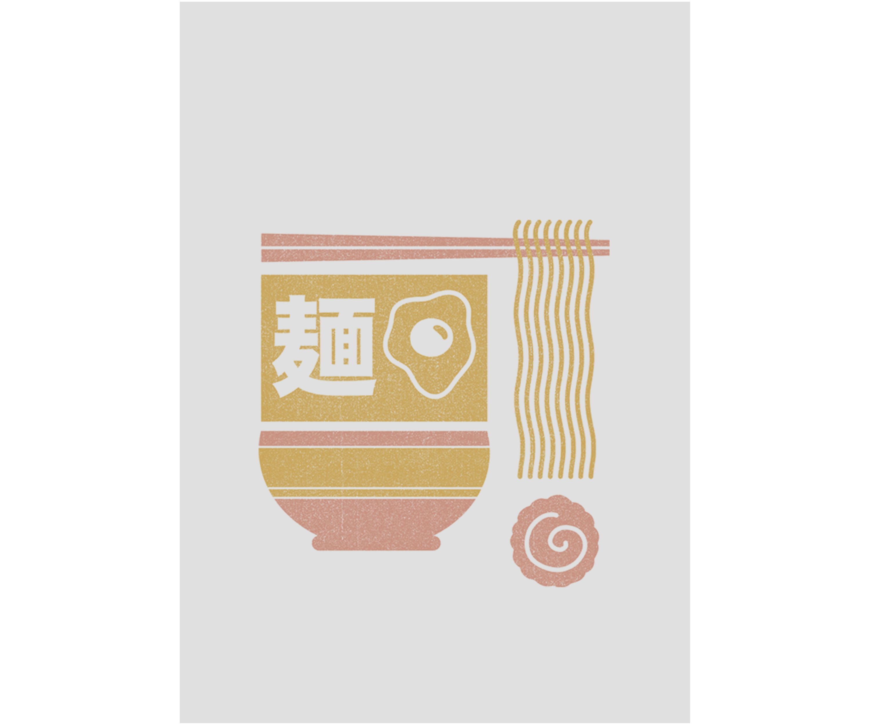 Juniors V-Line Ramen Minimal Graphic Tank