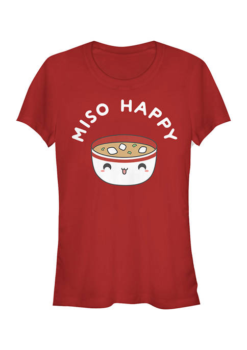 Fifth Sun Juniors V-Line Miso Happy Graphic T-Shirt