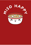 Juniors V-Line Miso Happy Graphic T-Shirt