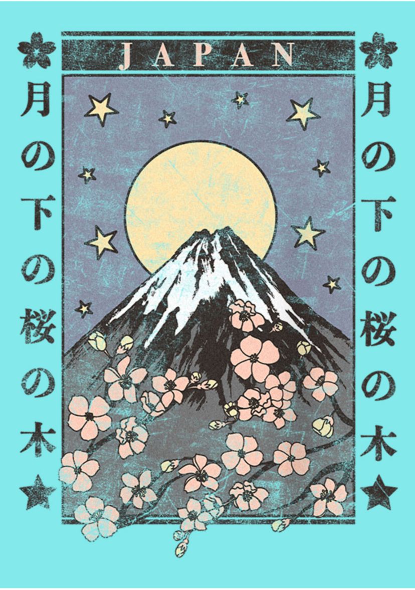 Cherry Blossom Moon Graphic Tank
