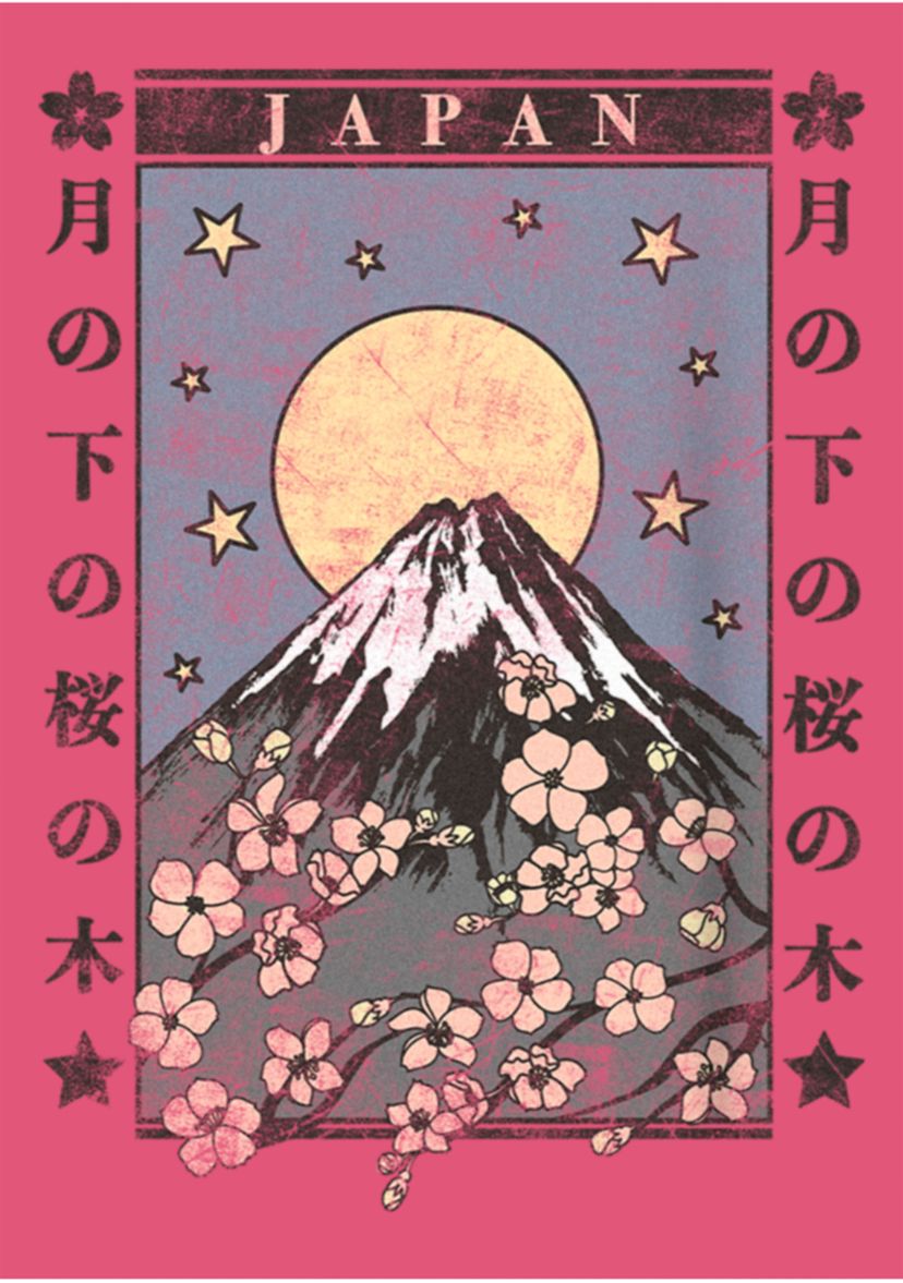 Cherry Blossom Moon Graphic Tank