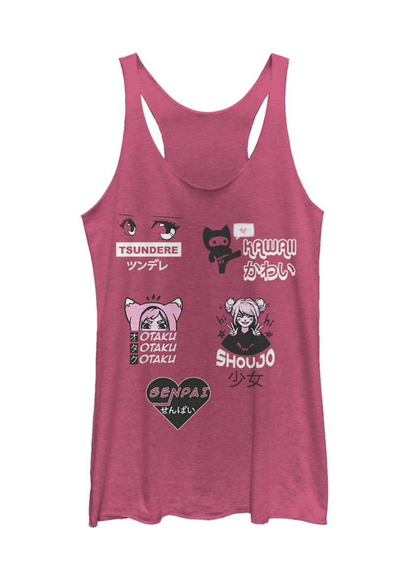 Juniors V-Line Anime Definitions Graphic Tank