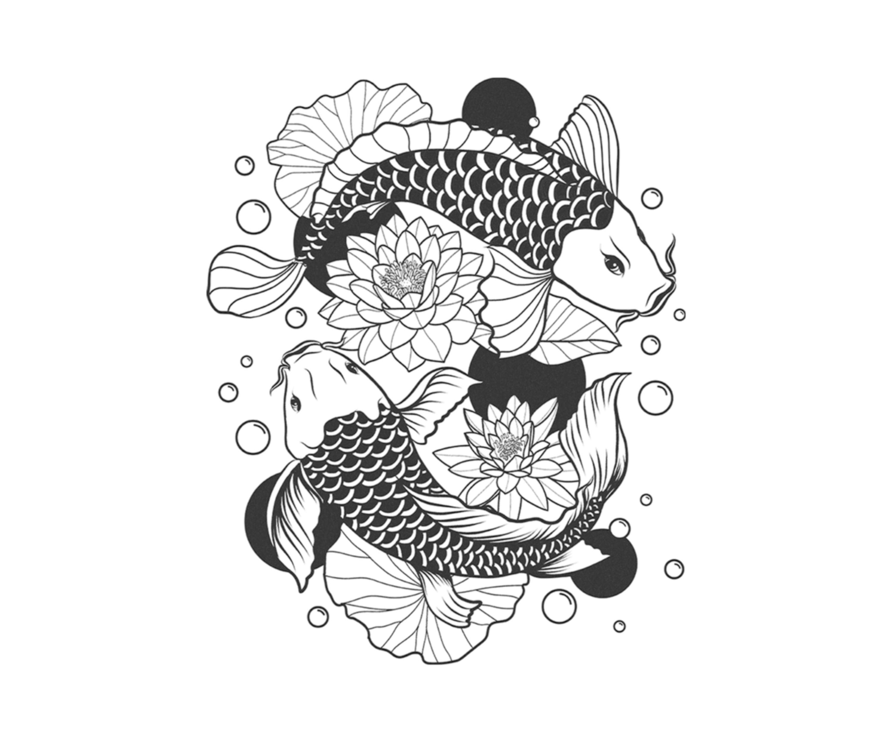 Koi Fishes Graphic T-Shirt