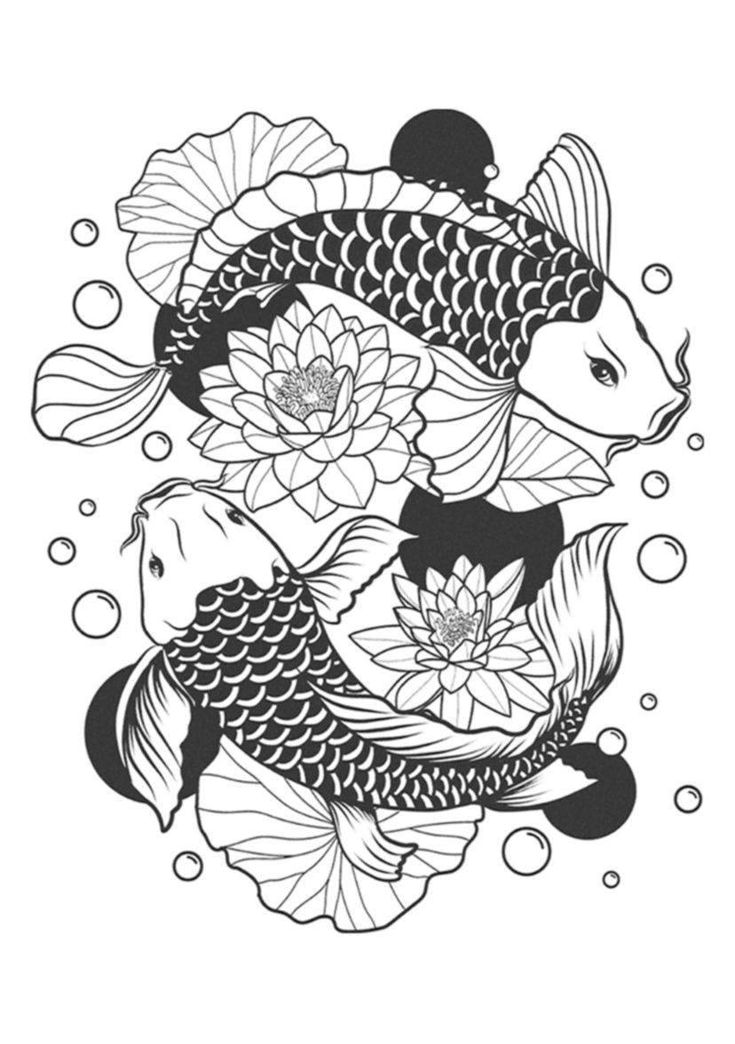 Koi Fishes Graphic T-Shirt