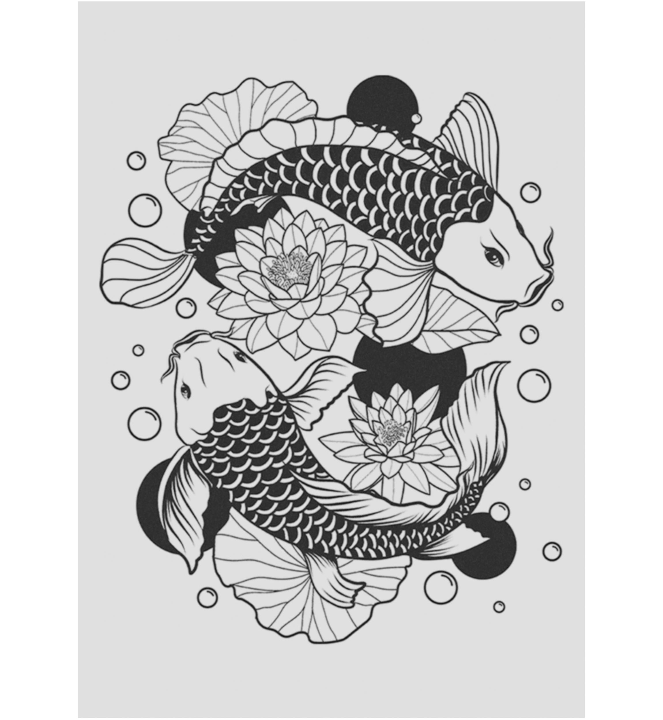 Koi Fishes Graphic Tank