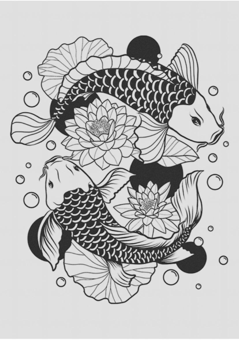 Koi Fishes Graphic Tank