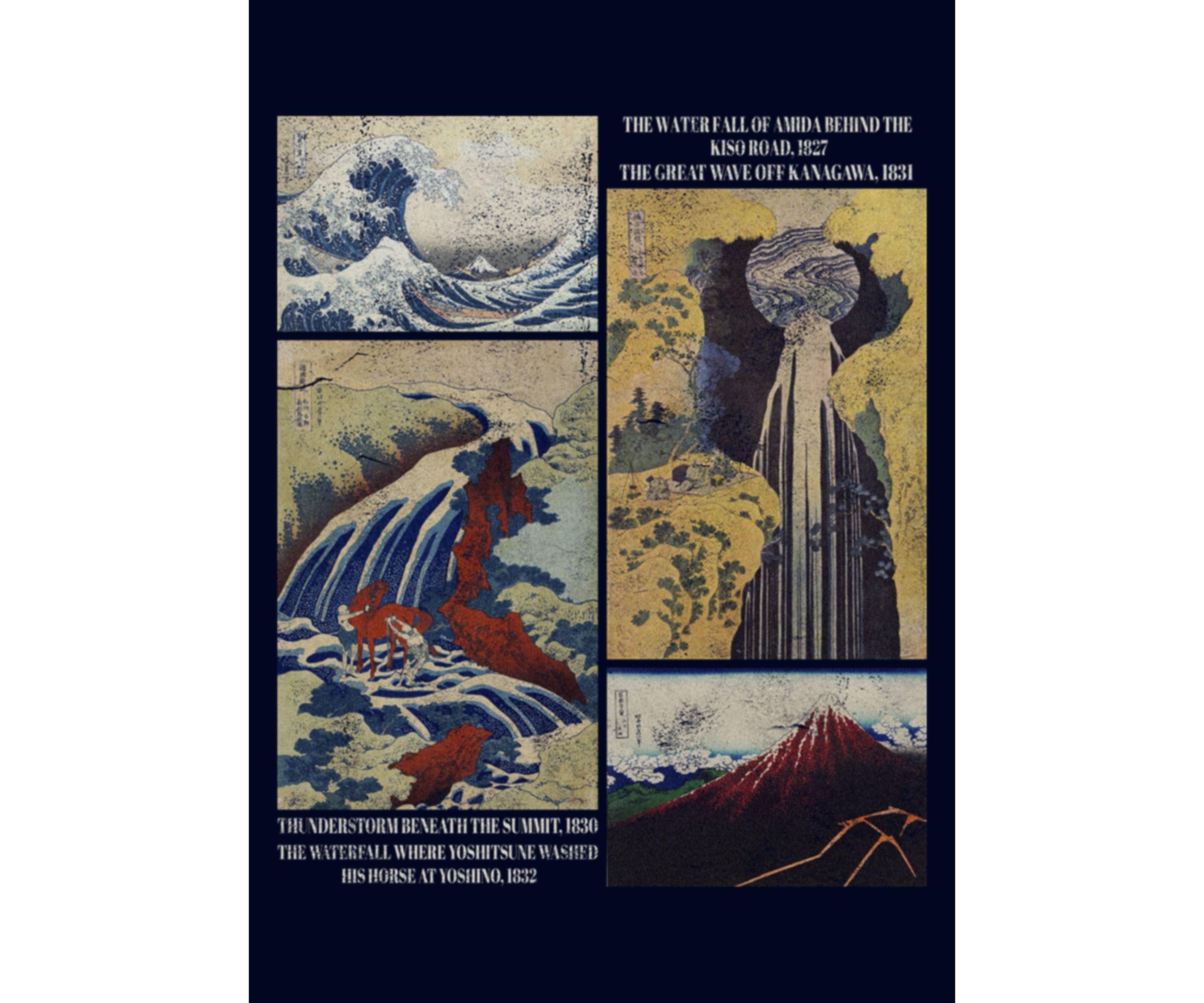 Hokusai Paintings Graphic T-Shirt