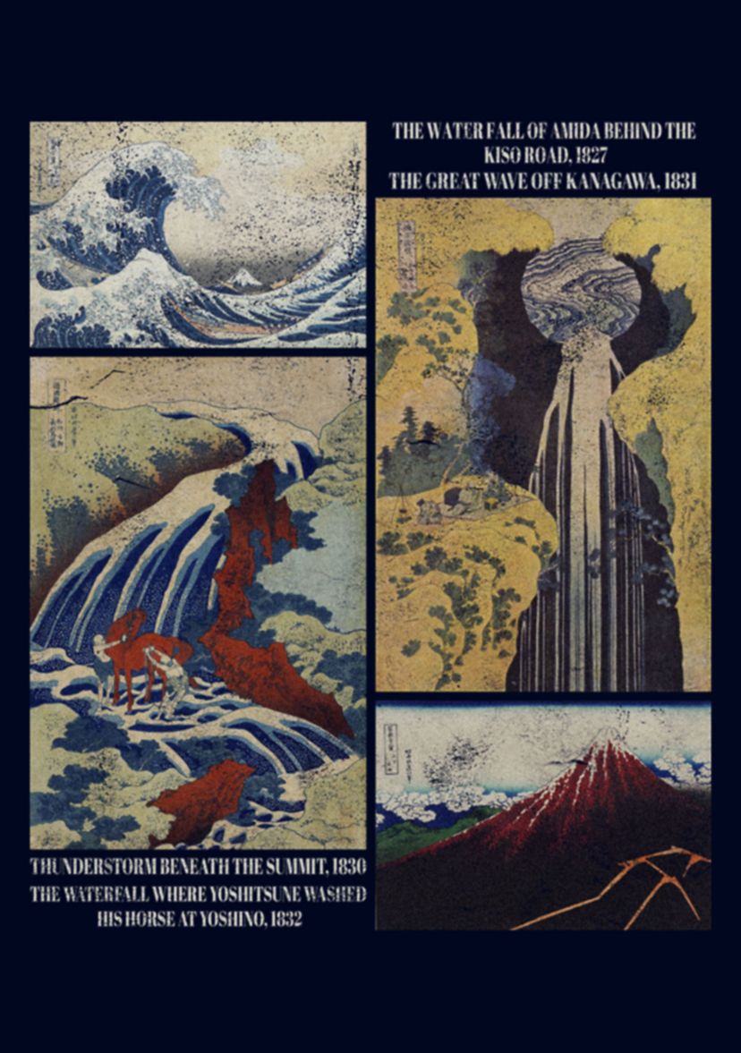 Hokusai Paintings Graphic T-Shirt