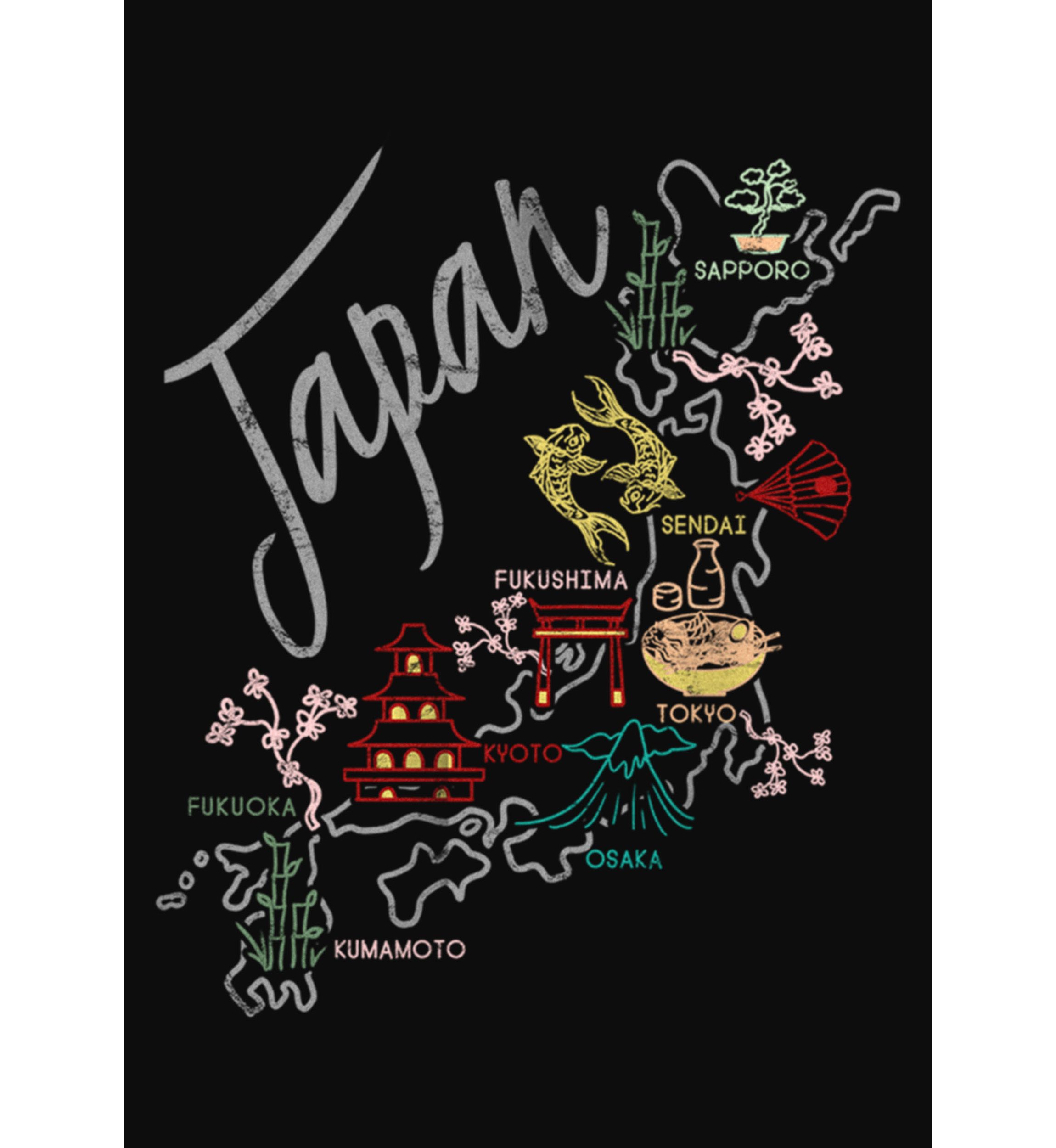 Japan Map Graphic Tank