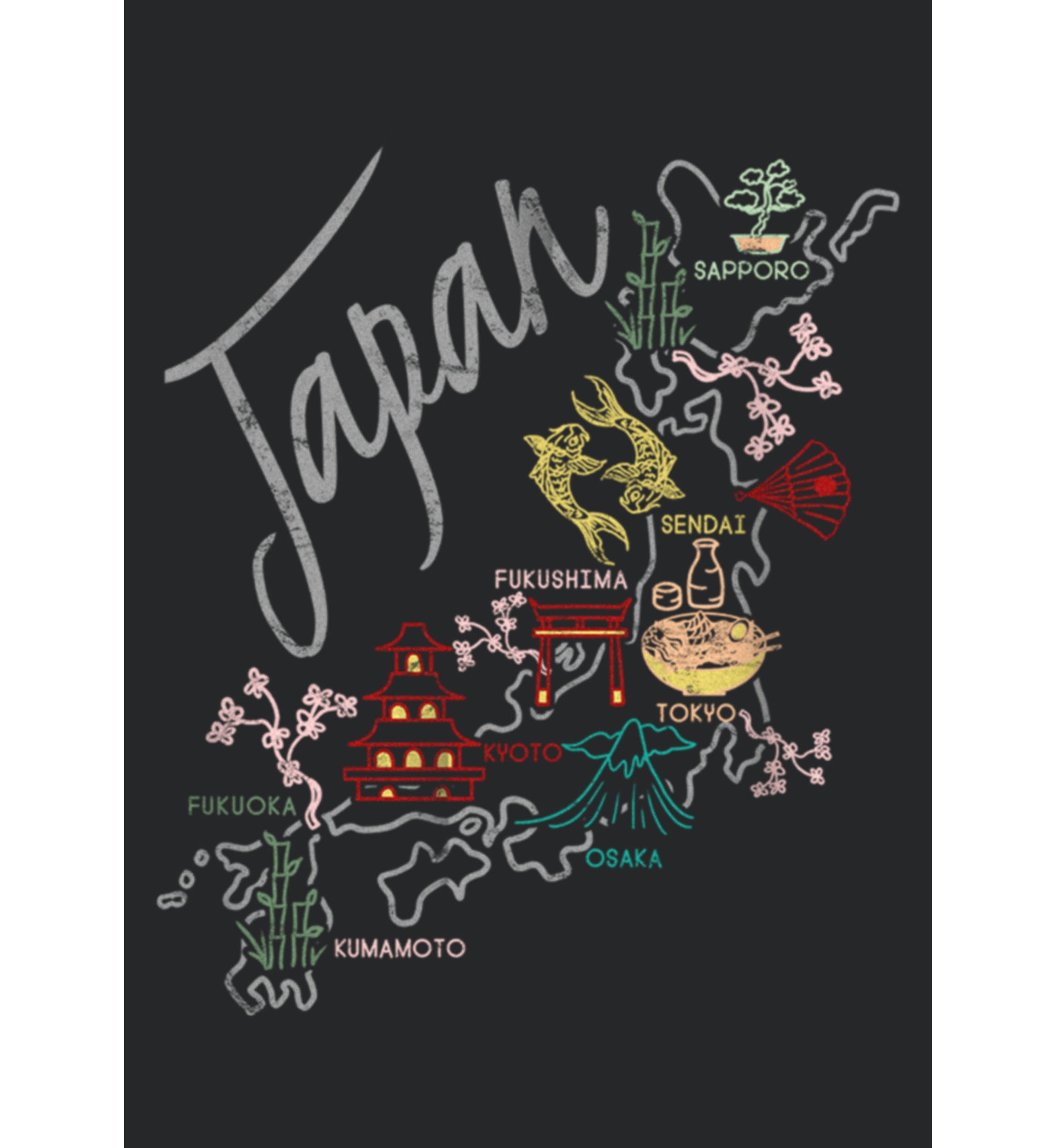 Japan Map Graphic Tank
