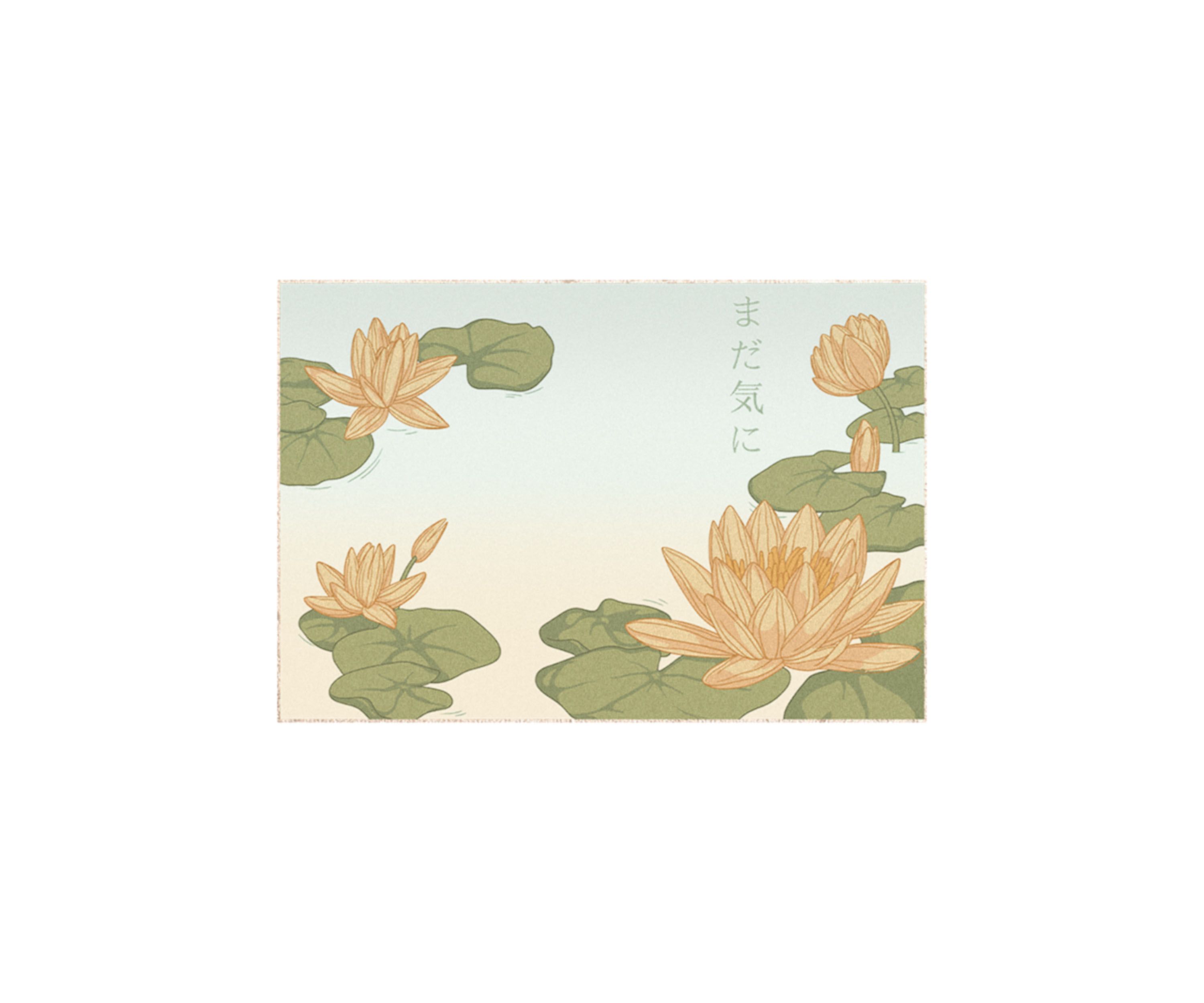 Water Lily Kanji Graphic T-Shirt