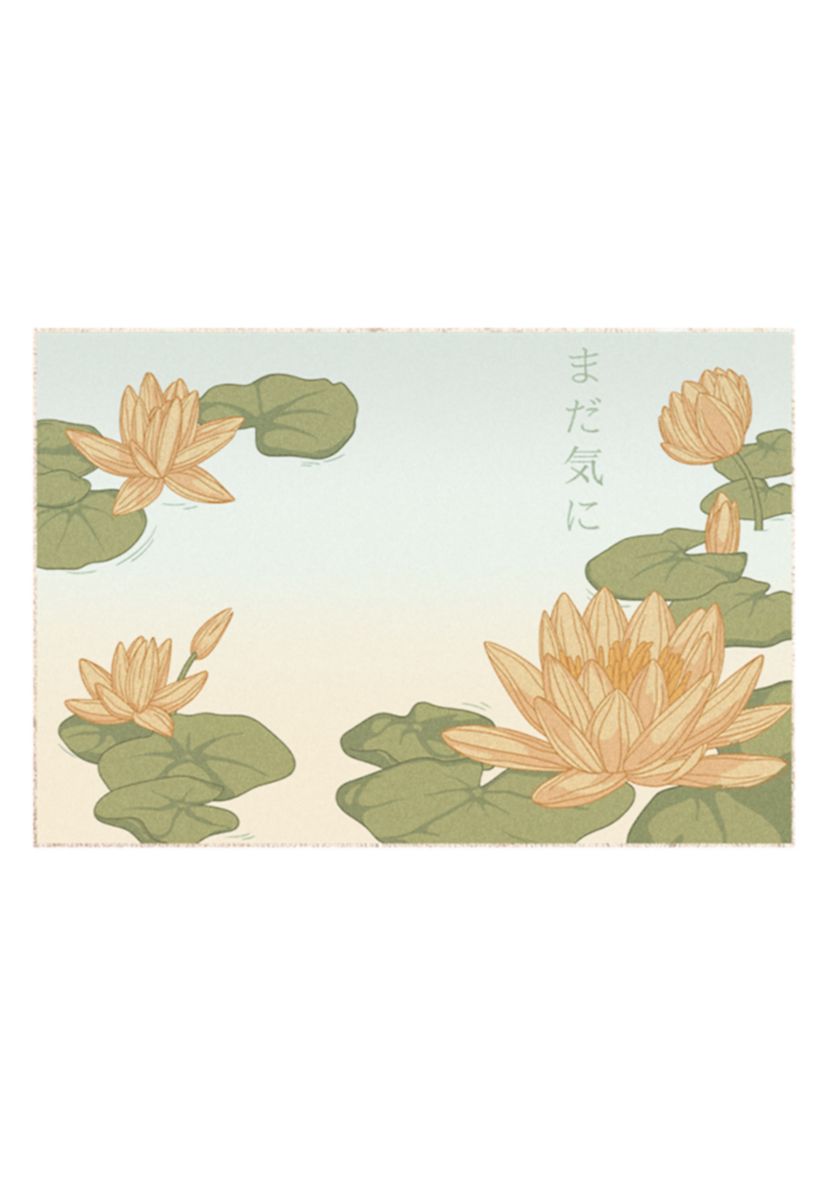 Water Lily Kanji Graphic T-Shirt