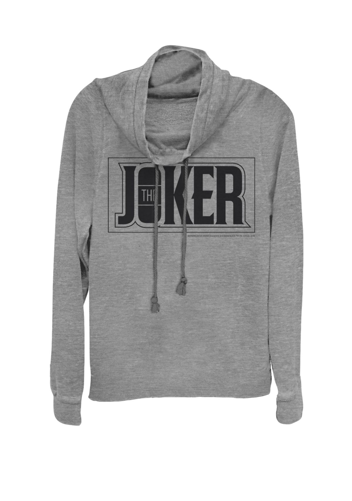 The Joker Urban Text Logo Cowl Neck Pullover Sweater