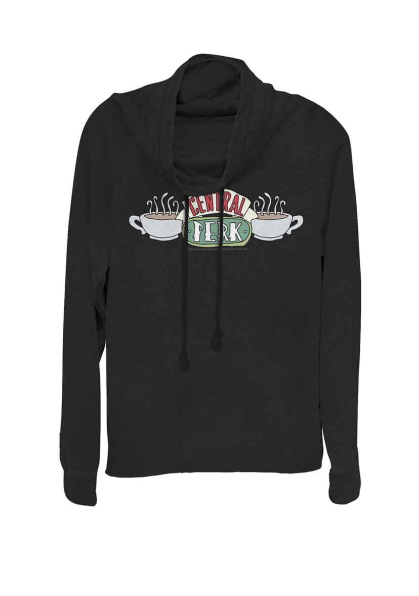 Central Perk Coffee Mug Logo Cowl Neck Pullover Sweater