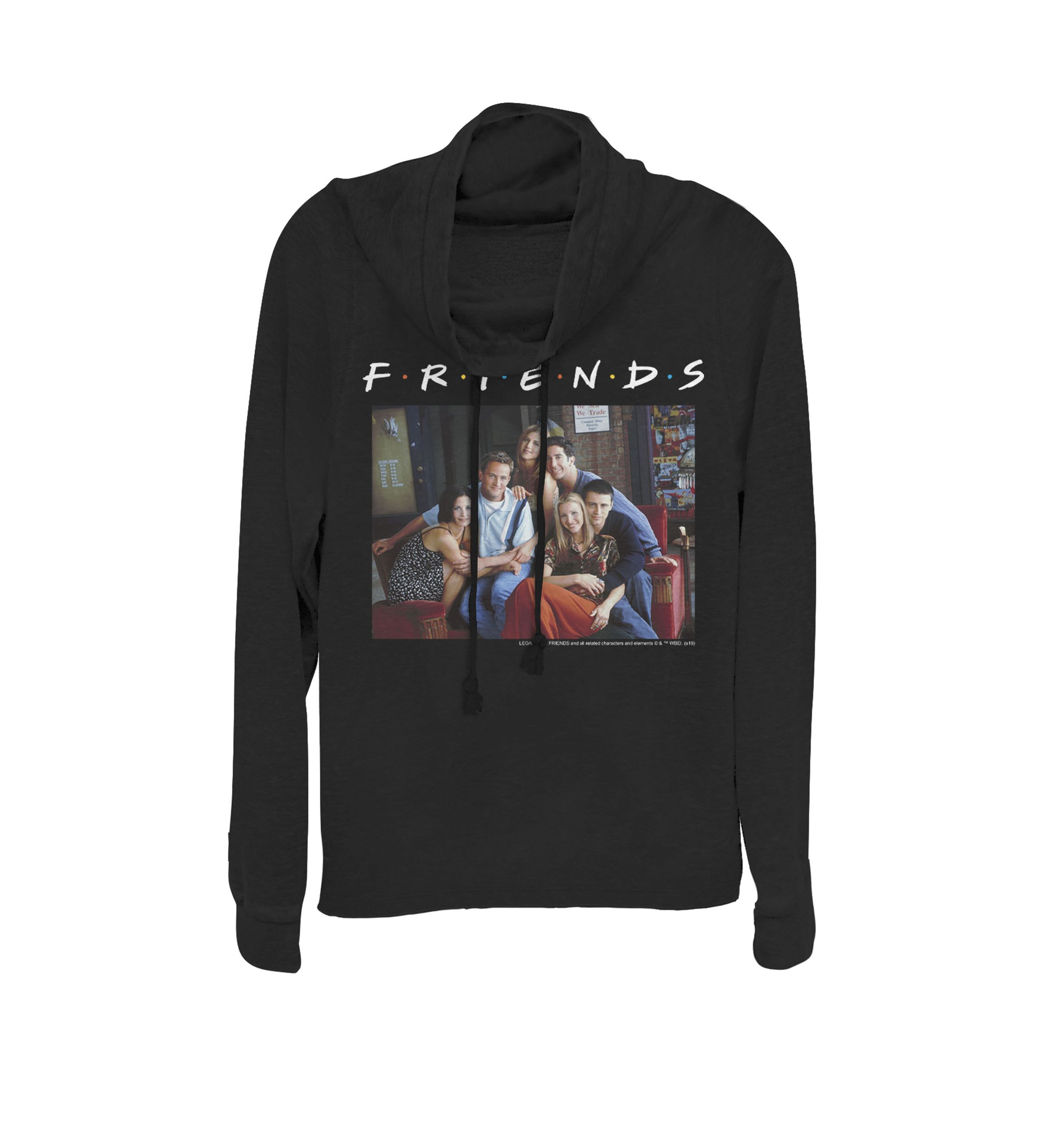 Couch Group Portrait Cowl Neck Graphic Pullover