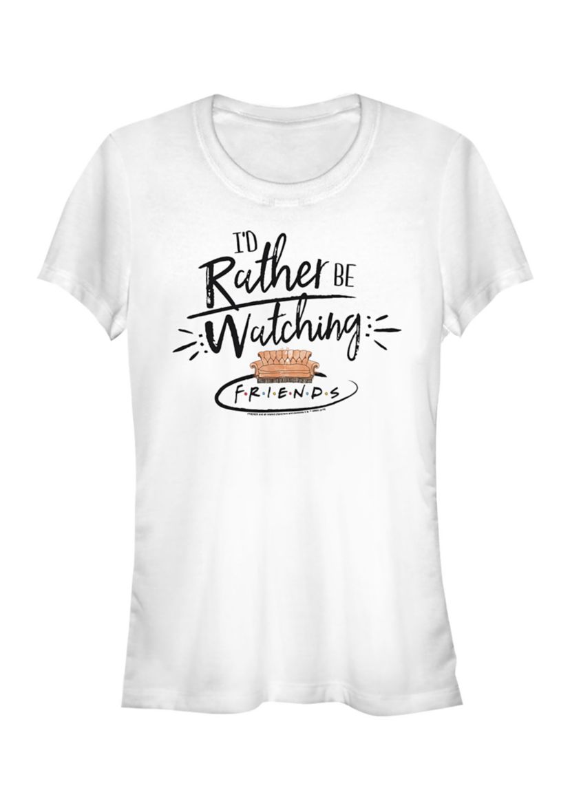 Juniors Id Rather Be Watching Graphic T-Shirt